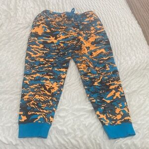 Under Armour Kids Blue and Orange Camouflage Joggers
